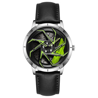 Rotating Wheel Rim Dial Watch