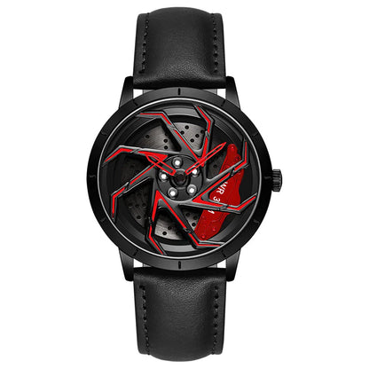 Rotating Wheel Rim Dial Watch
