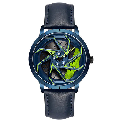 Rotating Wheel Rim Dial Watch