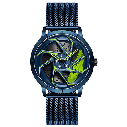 Rotating Wheel Rim Dial Watch