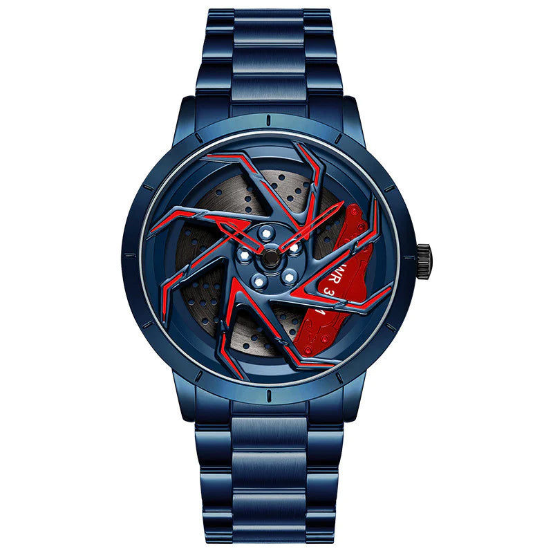 Rotating Wheel Rim Dial Watch