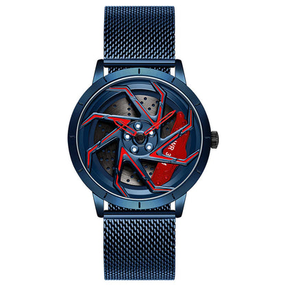 Rotating Wheel Rim Dial Watch