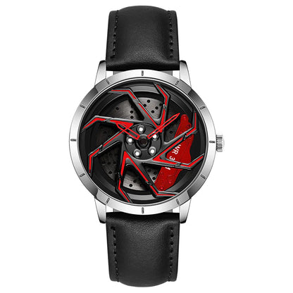 Rotating Wheel Rim Dial Watch