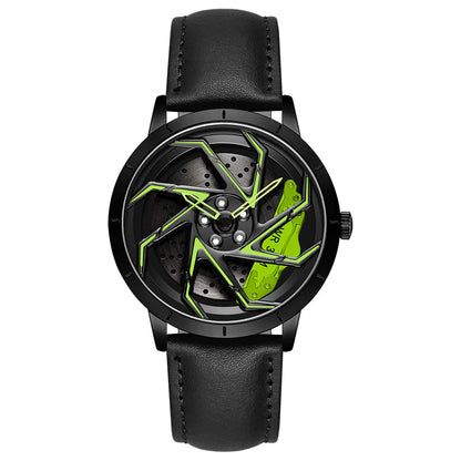 Rotating Wheel Rim Dial Watch