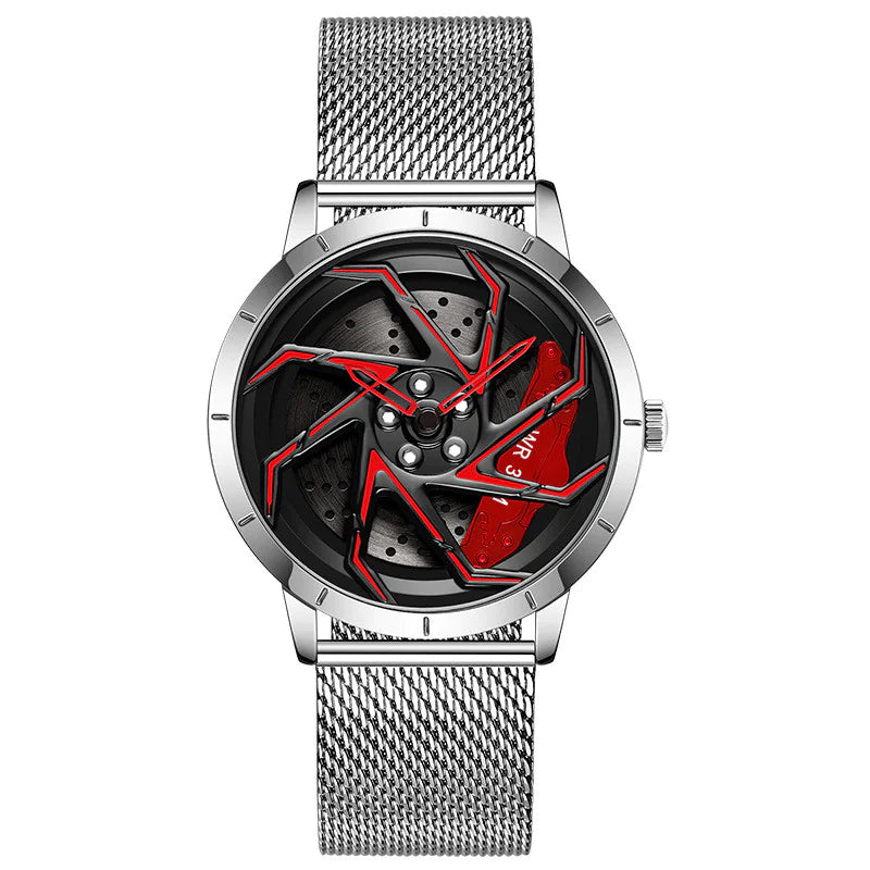 Rotating Wheel Rim Dial Watch