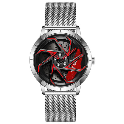 Rotating Wheel Rim Dial Watch