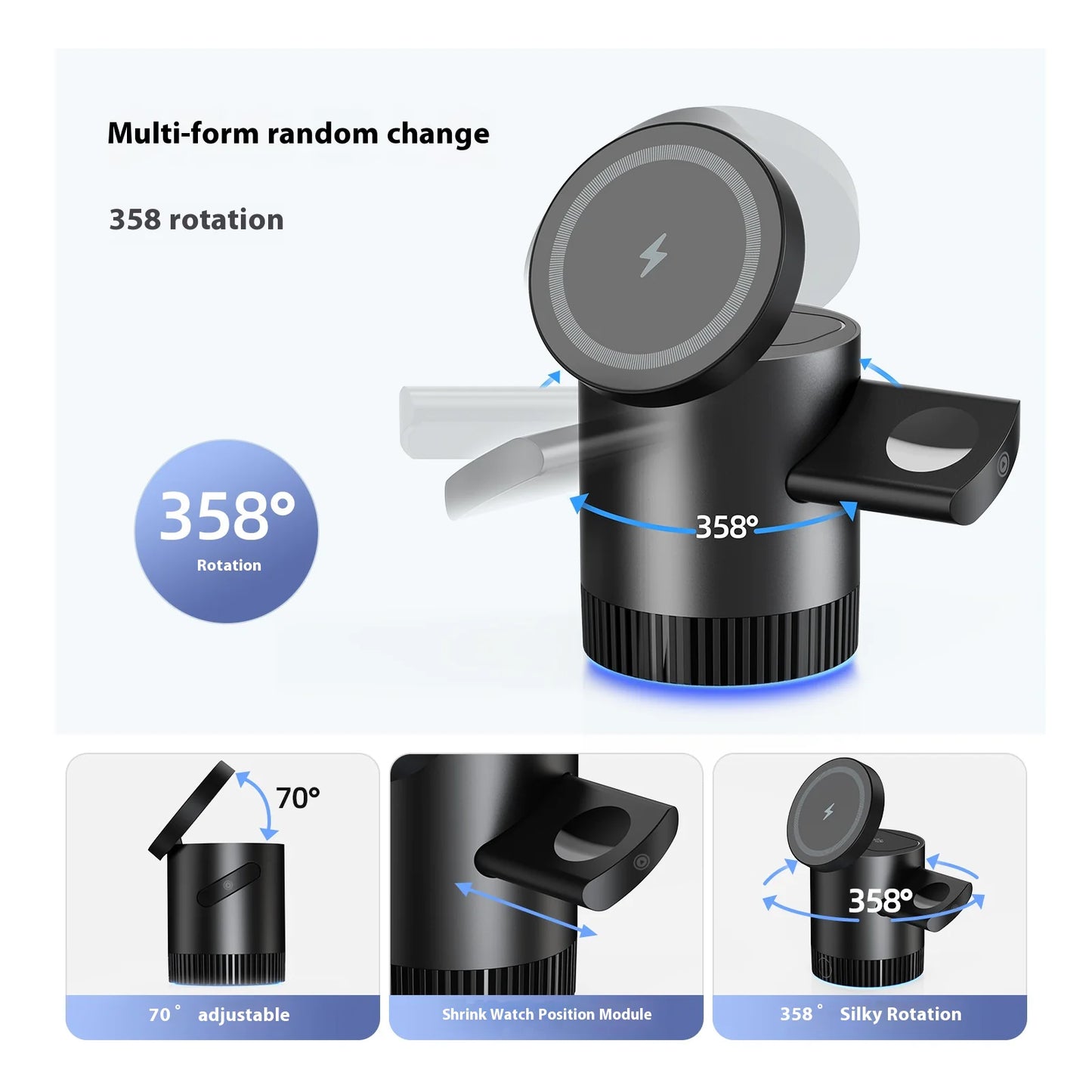 6-in-1 Wireless Magnetic Charging Station