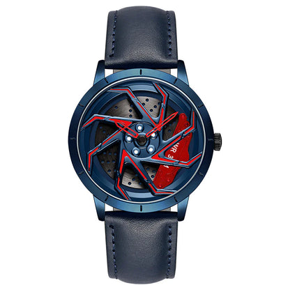 Rotating Wheel Rim Dial Watch