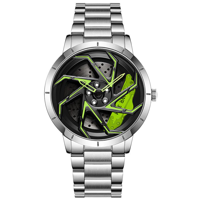 Rotating Wheel Rim Dial Watch