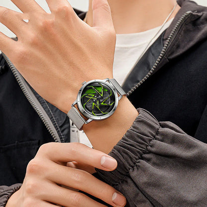Rotating Wheel Rim Dial Watch