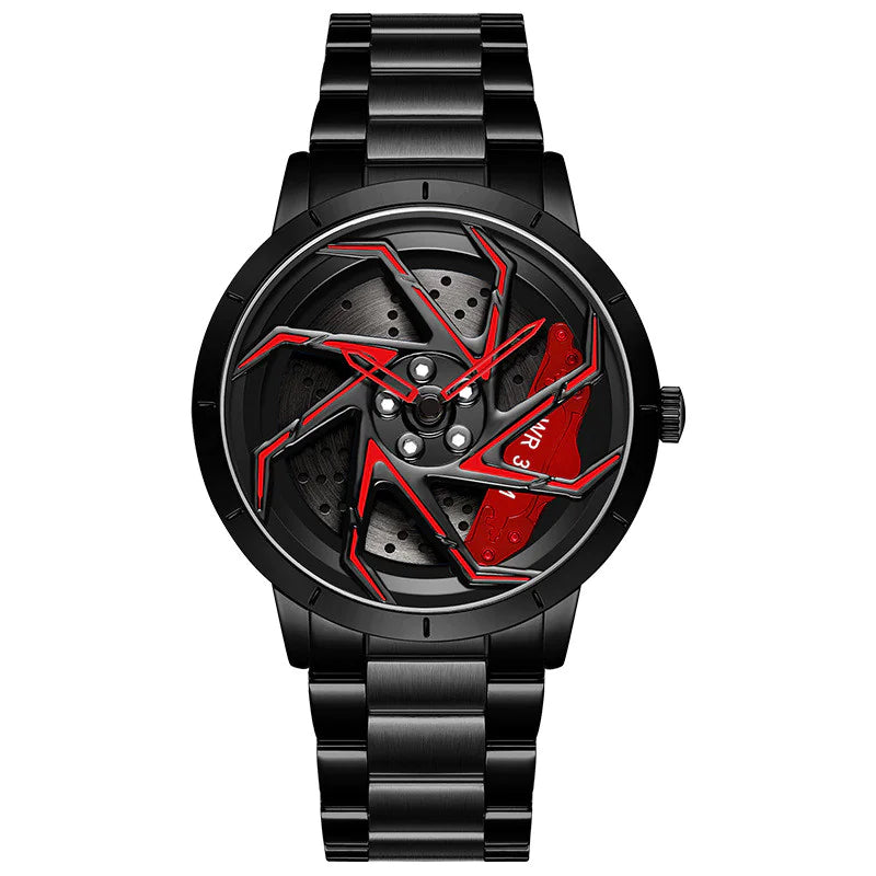 Rotating Wheel Rim Dial Watch